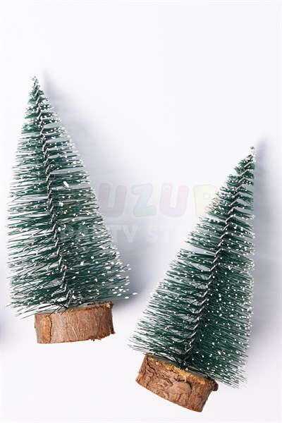 2li Set Nevada Ağaç 10-10 cm Mini Masa Üzeri Yılbaşı Çam Ağacı Hediyelik Karlı Yılbaşı Hediyesi