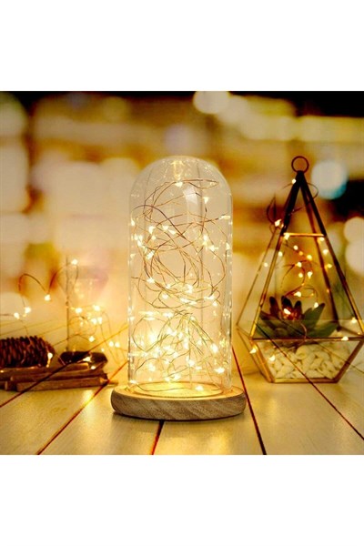 5 Metre Günışığı Ramazan Bayramı Işığı Süsü Peri Led Işık Sarı Işıklı Dekoratif Pilli Ledli Lamba