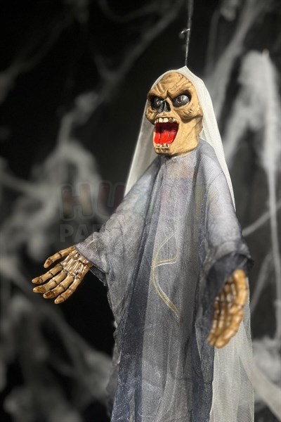 50 Cm Pilli Sese Duyarlı Kollarına Şekil Verilebilen Işıklı Halloween Cadılar Bayramı Parti Dekoru