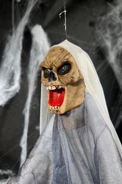 50 Cm Pilli Sese Duyarlı Kollarına Şekil Verilebilen Işıklı Halloween Cadılar Bayramı Parti Dekoru