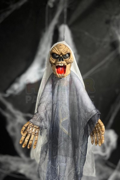 50 Cm Pilli Sese Duyarlı Kollarına Şekil Verilebilen Işıklı Halloween Cadılar Bayramı Parti Dekoru