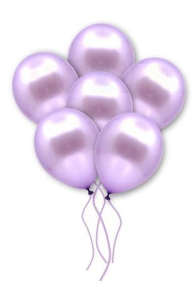 Açık Mor Renkli Metalik Balon 10 Adet 30 Cm Lateks Açık Violet Lila Doğum Günü Partisi Temalı Balonu