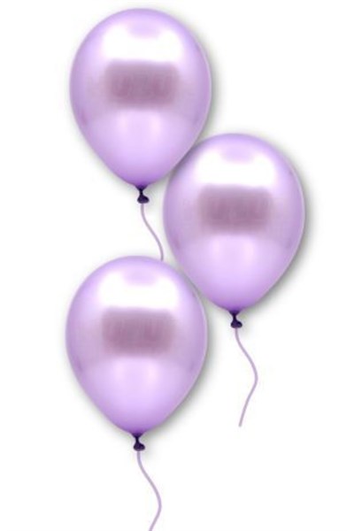 Açık Mor Renkli Metalik Balon 10 Adet 30 Cm Lateks Açık Violet Lila Doğum Günü Partisi Temalı Balonu