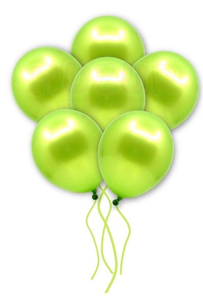 Açık Yeşil Renkli Metalik Balon 10 Adet 30 Cm Lateks Parti Safari Hayvanları Doğum Günü Balonu