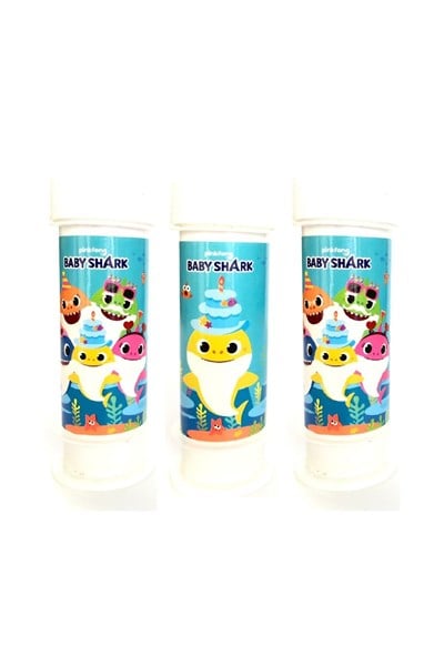 Baby Shark Köpek Balığı Temalı Köpük Balon 3lü 60 ml