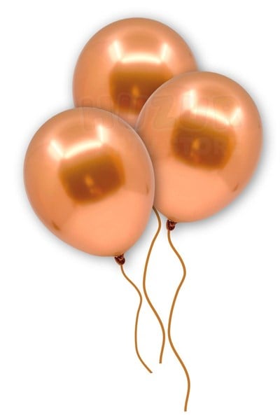 Bakır Renk Krom Balon 10 Adet 30 Cm Inanılmaz Parlak Aynalı Rengi Canlı Doğum Günü Parti Balonu
