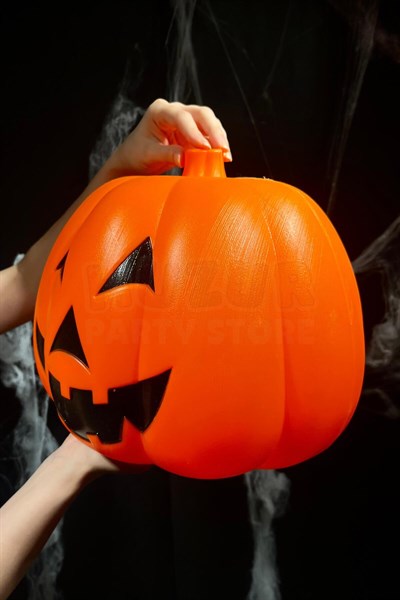 Balkabağı 30x26 Cm Işıklı Müzikli Sese Ve Dokunmaya Duyarlı Halloween Dekoru Cadılar Bayramı Süsü
