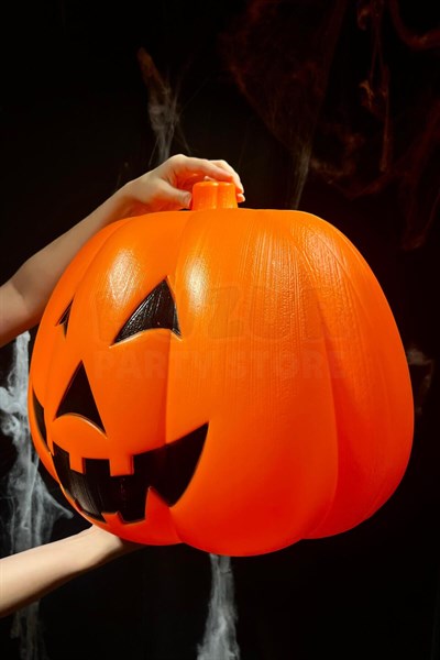 Balkabağı 45x37 Cm Işıklı Müzikli Sese Ve Dokunmaya Duyarlı Halloween Dekoru Cadılar Bayramı Kabak