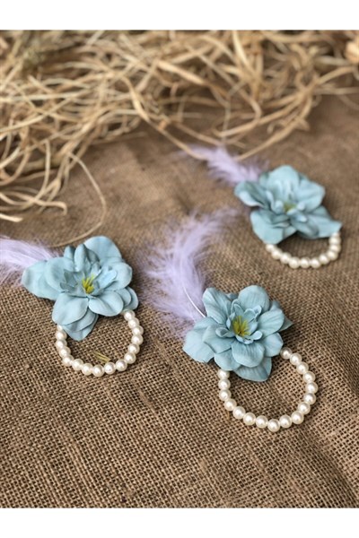 Bride To Be 10 Adet Nedime Gelin Bilekliği Tüy Inci Detaylı Mint Yeşili Renk Bekarlığa Veda Partisi
