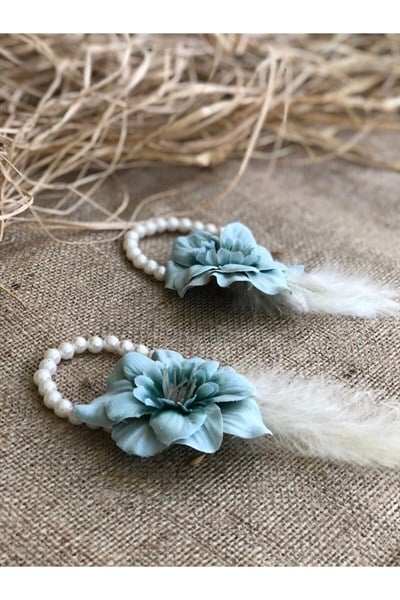 Bride To Be 10 Adet Nedime Gelin Bilekliği Tüy Ve Inci Detaylı Mint Yeşili Bekarlığa Veda Partisi
