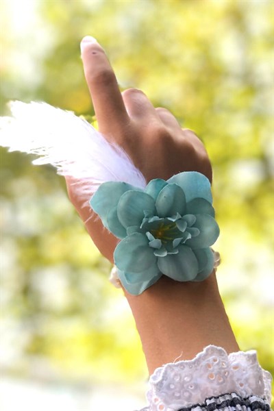 Bride To Be 10 Adet Nedime Gelin Bilekliği Tüy Inci Detaylı Mint Yeşili Renk Bekarlığa Veda Partisi