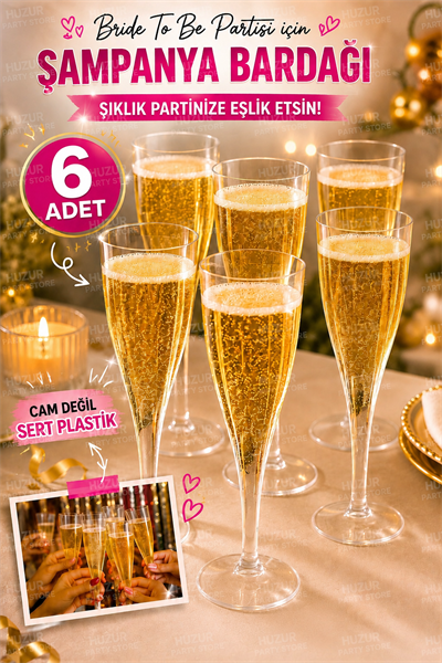 Bride To Be Partisi Kadeh Şampanya Bardağı 6lı Bekarlığa Veda Partisi Bardak Dövmesiz Yollanmakta