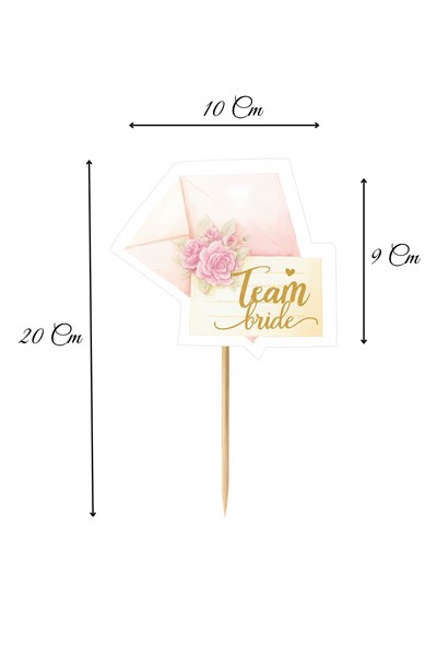 Bride To Be Vintage Pasta Süsü 5li Set Bekarlığa Veda Partisi Gelin Konseptli Kürdan Dekor Süsleri