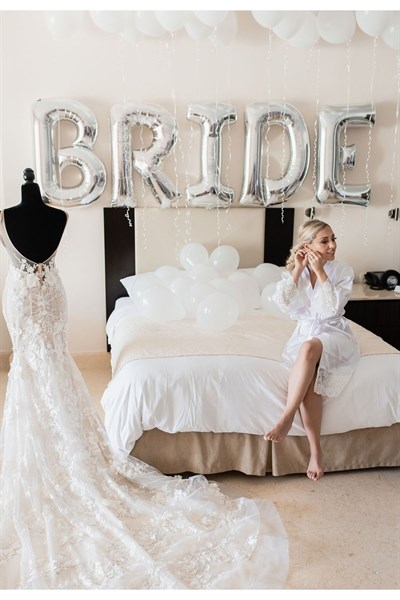 Bride Yazılı Folyo Balon Konsept Gümüş Renkli Gri Silver Bekarlığa Veda Partisi Her Harf 80 Cm
