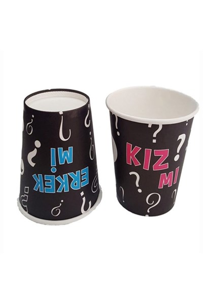 Cinsiyet Belirleme Partisi Bardak 8 Adet Kız Mı Erkek Mi Boy Or Girl Gender Reveal Konsepti 8 cm