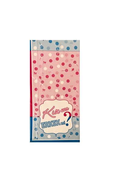 Cinsiyet Öğrenme Partisi Kız Mı Erkek Mi Boy Or Girl Gender Reveal 120x180 cm Plastik Masa Örtüsü