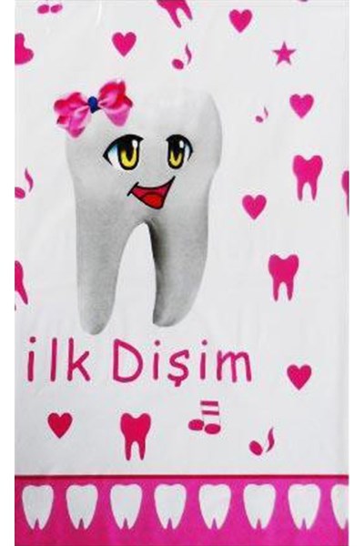 Diş Buğdayı Temalı Pembe İlk Dişim Konsepti Dişim Çıktı 120x180 Cm Lisanslı Plastik Masa Örtüsü