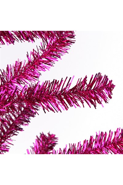 Fuşya Yılbaşı Garland Doğum Günü Simi Çam Ağacı Süsü Koyu Pembe 200x7 Cm Asılan Boyna Takılan Sim