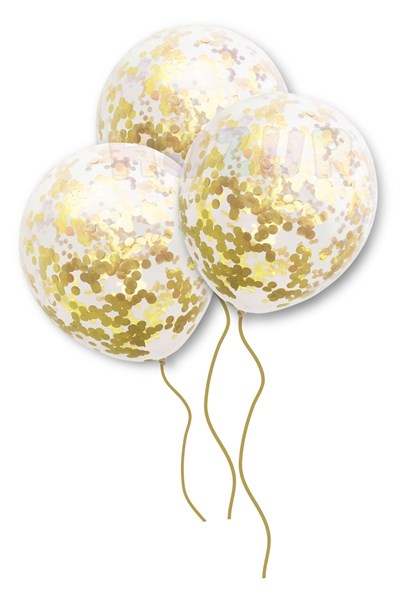 Gold Konfetili Şeffaf Balon 10 Adet 30 Cm Içi Gözüken Altın Sarısı Balon Pullu Renksiz Balon Parti