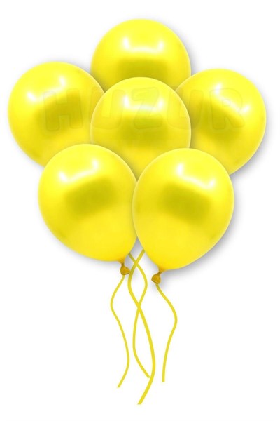 Gold Konfetili Şeffaf Ve Sarı Metalik Balon Seti 20 Adet 30 Cm Içi Gözüken Altın Sarısı Pullu Balon