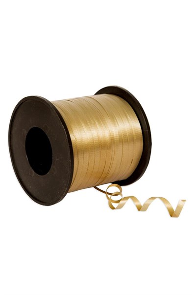 Gold Renkli Düz Şerit Rafya 200 Metre 8 Mm Balon Ipi Altın Renginde Plastik Balon Süsleme Kurdelesi