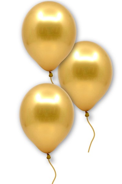 Gold Renkli Metalik Balon 10 Adet 30 Cm Altın Sarısı Lateks Parti Konsept Temalı Doğum Günü Balonu