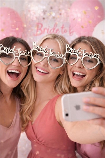 Gümüş Bride Team Gözlük Nedime Gözlüğü Bride To Be Malzemeleri Bekarlığa Veda Partisi Aksesuarı Mika