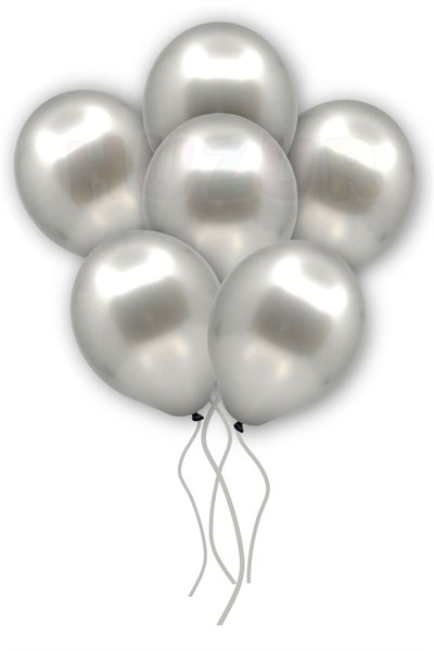 Gümüş Konfetili Şeffaf Ve Gümüş Metalik Balon Seti 20 Adet 30 Cm Içi Gözüken Gri Pullu Balon Pulu