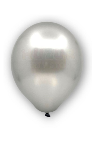 Gümüş Konfetili Şeffaf Ve Gümüş Metalik Balon Seti 20 Adet 30 Cm Içi Gözüken Gri Pullu Balon Pulu
