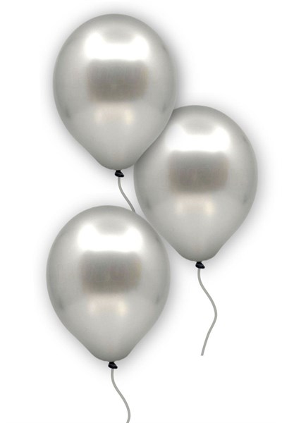Gümüş Renkli Metalik Balon 10 Adet 30 Cm Gri Silver Lateks Parti Konsept Temalı Doğum Günü Balonu