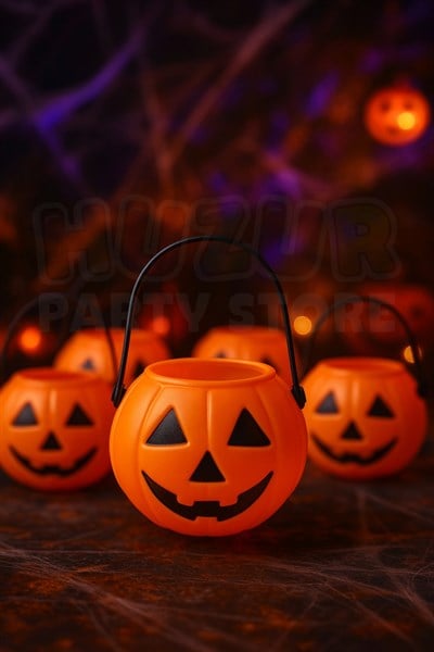 Halloween Mumluk 6lı Turuncu Renkli Tealight Pilli Pilsiz Mum Koyulabilen Dekoratif Cadılar Bayramı