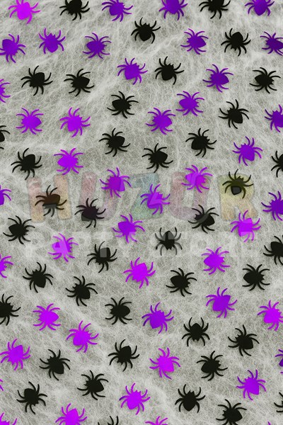 Halloween Örümcek Serpiştirmelik Masa Konfeti Cadılar Bayramı Partisi 1.5 cm 125 Adet Parlak Plastik