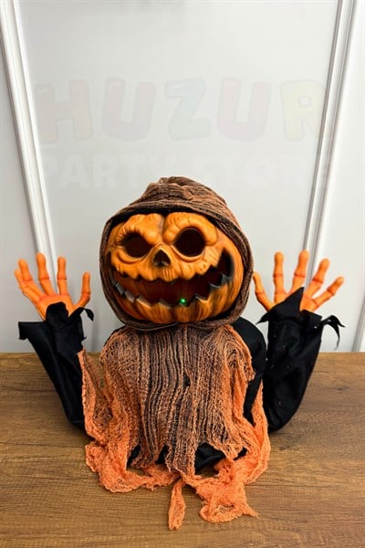 Hareketli Sesli Işıklı 3 Fonksiyonlu Yarım Vücut 45x60 Cm Halloween Partisi Cadılar Bayramı Dekor