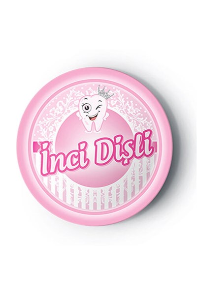 Inci Dişli Yazılı 8 Adet Pembe Tabak Ilk Dişim Çıktı Temalı Diş Buğdayı Partisi Kız Konsepti 23 Cm