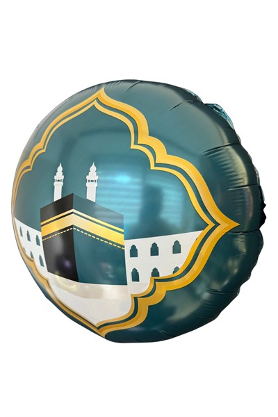 Kabe Folyo Balon 30 cm Petrol Yeşili Cami Yeşili Hoşgeldin Ramazan Temalı İslami Süs Yeşil Gold Renk