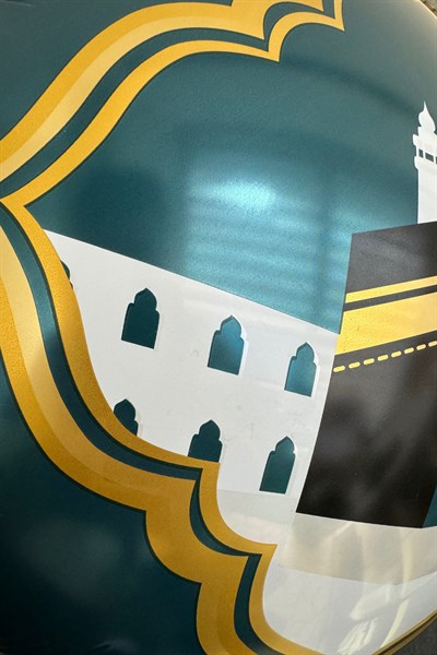 Kabe Folyo Balon 30 cm Petrol Yeşili Cami Yeşili Hoşgeldin Ramazan Temalı İslami Süs Yeşil Gold Renk