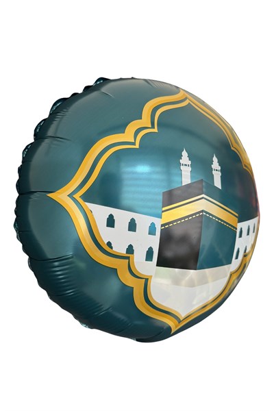 Kabe Folyo Balon 30 cm Petrol Yeşili Cami Yeşili Hoşgeldin Ramazan Temalı İslami Süs Yeşil Gold Renk