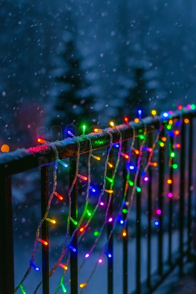 Karışık Renkli Işıklı Ramazan Bayramı Işığı Süsü Led 10 Metre Kablolu Fişli 100 Ledli 8 Modlu Mix