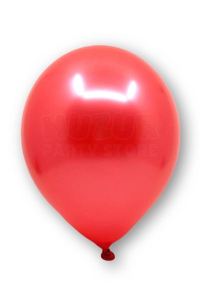 Kırmızı Konfetili Şeffaf Ve Kırmızı Metalik Balon Seti 20 Adet 30 Cm Içi Gözüken Pullu Balon Pulu