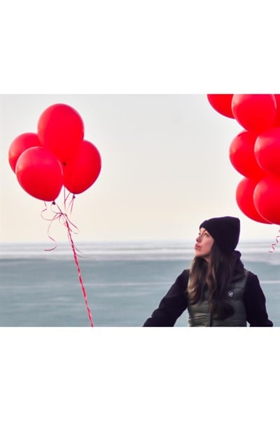 Kırmızı Metalik Balon 100 Adet 12 Inç 30 Cm Parti Konsept Düğün Nişan Nikah Kına Doğum Günü Balonu