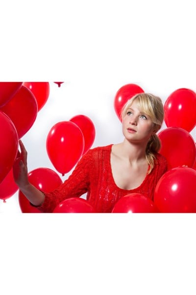 Kırmızı Metalik Balon 100 Adet 12 Inç 30 Cm Parti Konsept Düğün Nişan Nikah Kına Doğum Günü Balonu