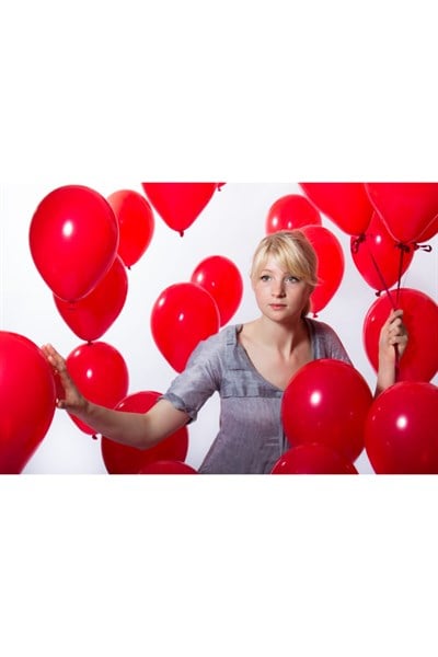 Kırmızı Metalik Balon 100 Adet 12 Inç 30 Cm Parti Konsept Düğün Nişan Nikah Kına Doğum Günü Balonu