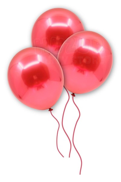 Kırmızı Renkli Krom Balon 10 Adet 30 Cm Inanılmaz Parlak Aynalı Rengi Canlı Doğum Günü Parti Balonu
