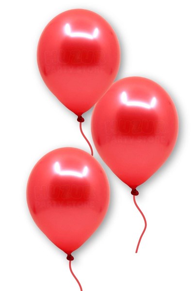 Kırmızı Renkli Metalik Balon 10 Adet 30 Cm Lateks Aşk Romantizm Özel Gün Parti Doğum Günü Balonu