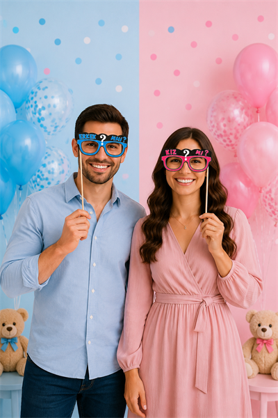 Kız mı Erkek mi Konuşma Balonu 10 Adet Cinsiyet Belirleme Partisi Baby Shower Fotoğraf Çekim Seti