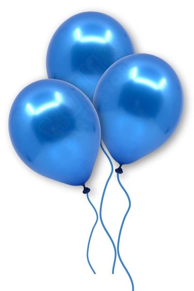 Koyu Mavi Renkli Metalik Balon 10 Adet 30 Cm Lacivert Lateks Parti Sünnet Mevlüt Doğum Günü Balonu
