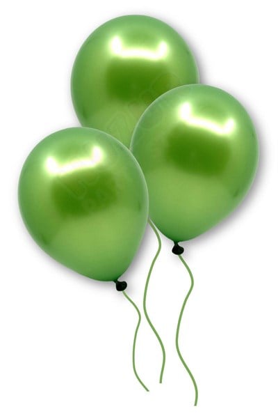Koyu Yeşil Renkli Metalik Balon 10 Adet 30 Cm Lateks Parti Safari Hayvanları Doğum Günü Balonu