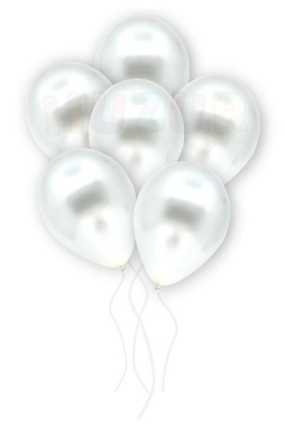Küçük Mini Boy Beyaz Renkli Metalik Balon 10 Adet 6 Inç 15 Cm Parti Konsept Kına Doğum Günü Balonu