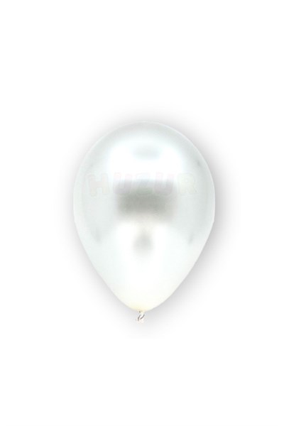 Küçük Mini Boy Beyaz Renkli Metalik Balon 10 Adet 6 Inç 15 Cm Parti Konsept Kına Doğum Günü Balonu