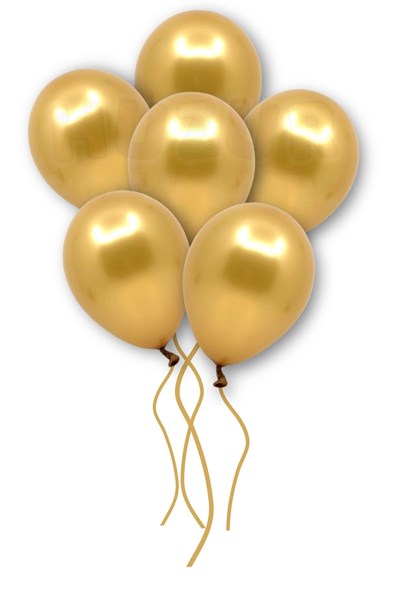 Küçük Mini Boy Gold Renkli Metalik Balon 10 Adet 6 Inç 15 Cm Altın Sarısı Temalı Doğum Günü Balonu